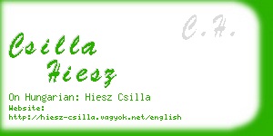 csilla hiesz business card